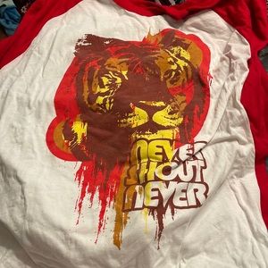 Vintage Never Shout Never Lion Baseball Tee